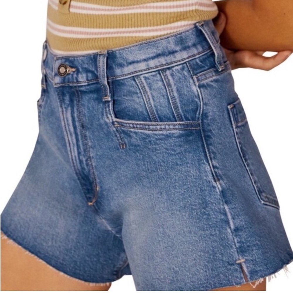 Favorite Daughter Blue High-Rise Jean Shorts